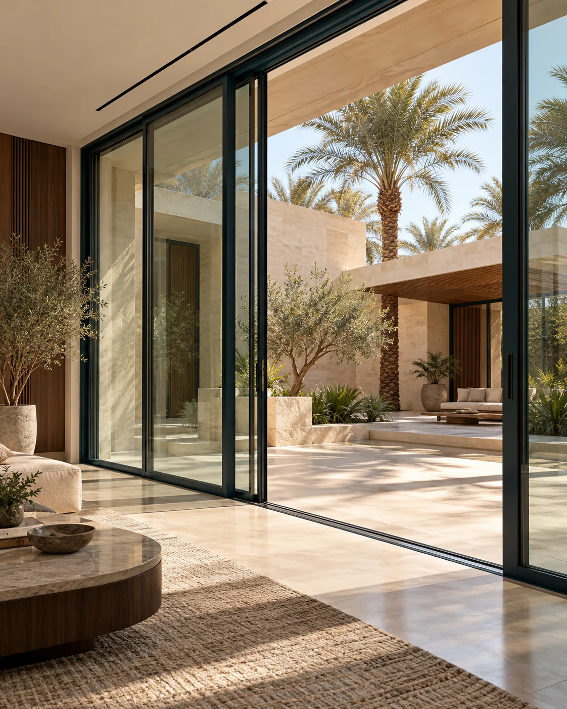 Aluminum glass doors — design illustration