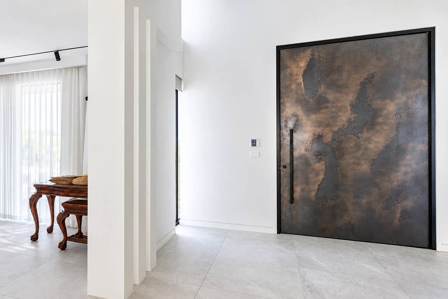 Villa entrance doors — design illustration